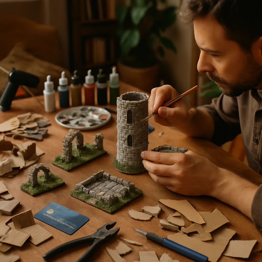 Cartões de Crédito e Financiamentos para Lançar um Side Hustle de Miniaturas de Cenários RPG