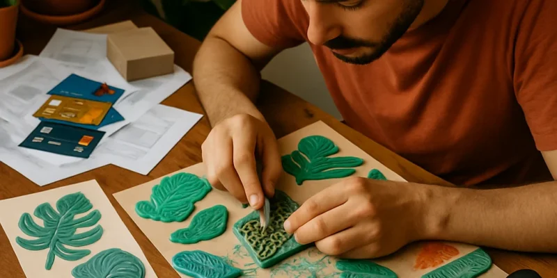 Cartões de Crédito e Financiamentos para Side Hustle de Escultura de Carimbos Artesanais